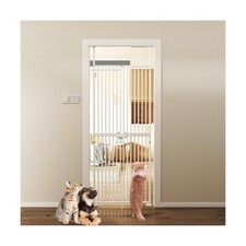 ABORON 76" Extra Tall Pet Gate for Dogs, Pressure Mounted Dog Gate 33.4  35