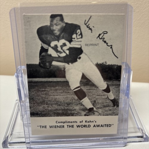 Jim Brown 1962 Kahn's Wieners card