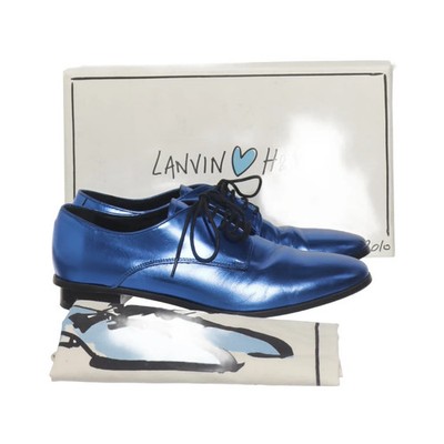 Lanvin x H&M, Derby Schnürer, Größe: 41, Blau, Herren #sSk