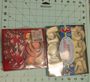 Cookie Cutter Lot – 2 Sets – Maple Leaves & Numbers – Baking & Crafts