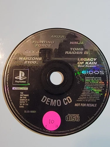 Rare Eidos Warzone 2100/Soul Reaver/Gex 3 Demo Disc (PlayStation 1, 1998) TESTED