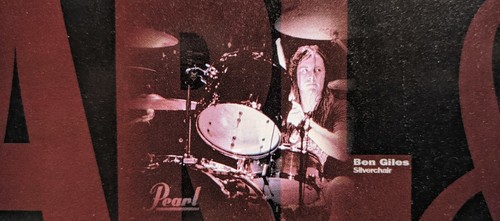MEGADETH / NICK MENZA / SILLA PLATEADA / REVISTA DE TAMBORES DE PERLAS ANUNCIO IMPRESO CENTRAL - Imagen 2 de 5