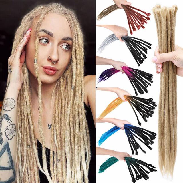20"/24" Dreadlocks Hippie Handmade Hair Extensions As Human Dreads Locs Ombre UK 20"/24" Dreadlocks Hippie Handmade Hair Extensions As Human Dreads Locs Ombre UK