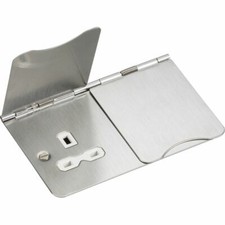 Image of Knightsbridge Flat Plate Floor Sockets 1 Gang & 2 Gang Un-Switched