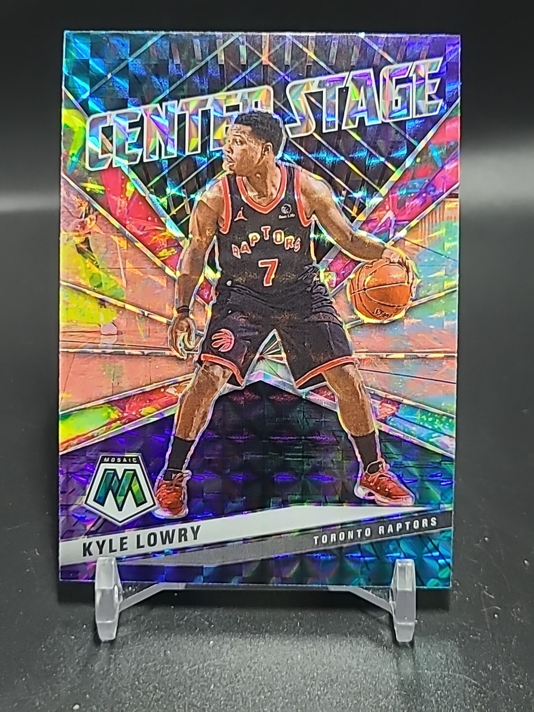 Kyle Lowry 2020-21 Panini Mosaic Prizm Center Stage Hobby Exclusive Raptors #26