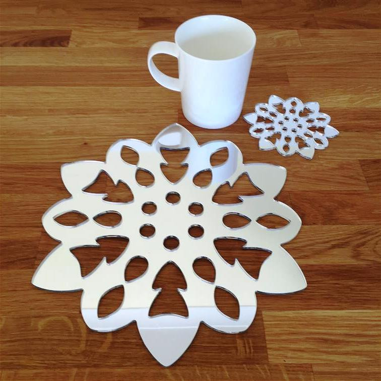 Copo Manteles Individuales y Posavasos - Espejo Plateado - a Medida