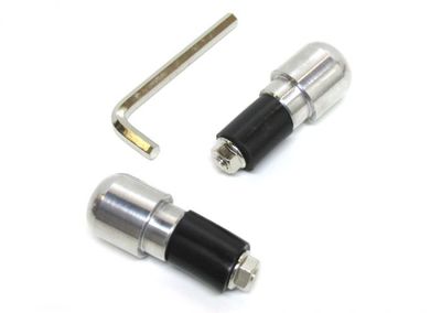 Lenkergewichte Lenkerenden silber Yamaha Aerox MBK Nitro Mofa Moped Roller