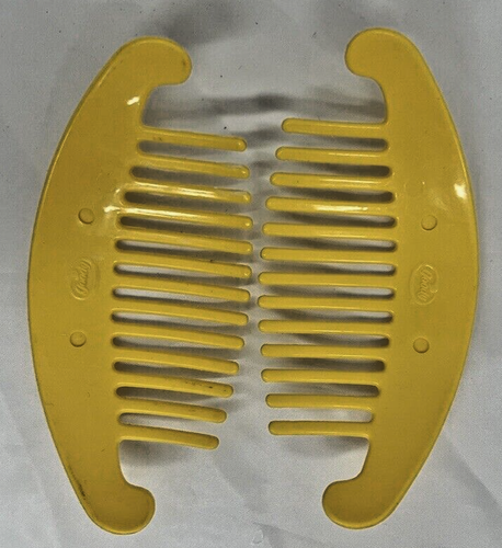 Vintage 1980s GOODY TZERS Hair Cincher Clip Banana Comb Ponytail Holder Yellow - Picture 4 of 6