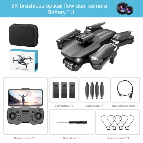 Fotocamera drone GPS 8K HD ESC motore brushless flusso ottico V162 RC quadricottero nuovo - Foto 4 di 11