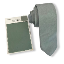 Dusty Sage Men's Wedding Necktie - New Condition, Narrow Style