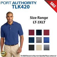 Port Authority TLK420 Mens Short Sleeve Big & Tall Heavyweight Cotton Polo Shirt