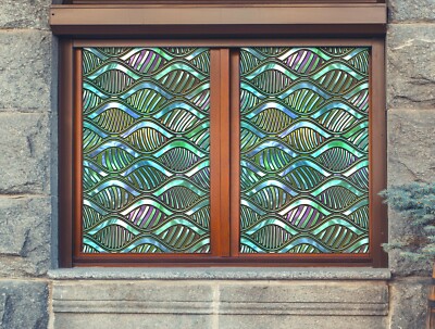 3D Textur 1432NAN Fenster Folie Druck Aufkleber haften Buntglas UV Block Fay