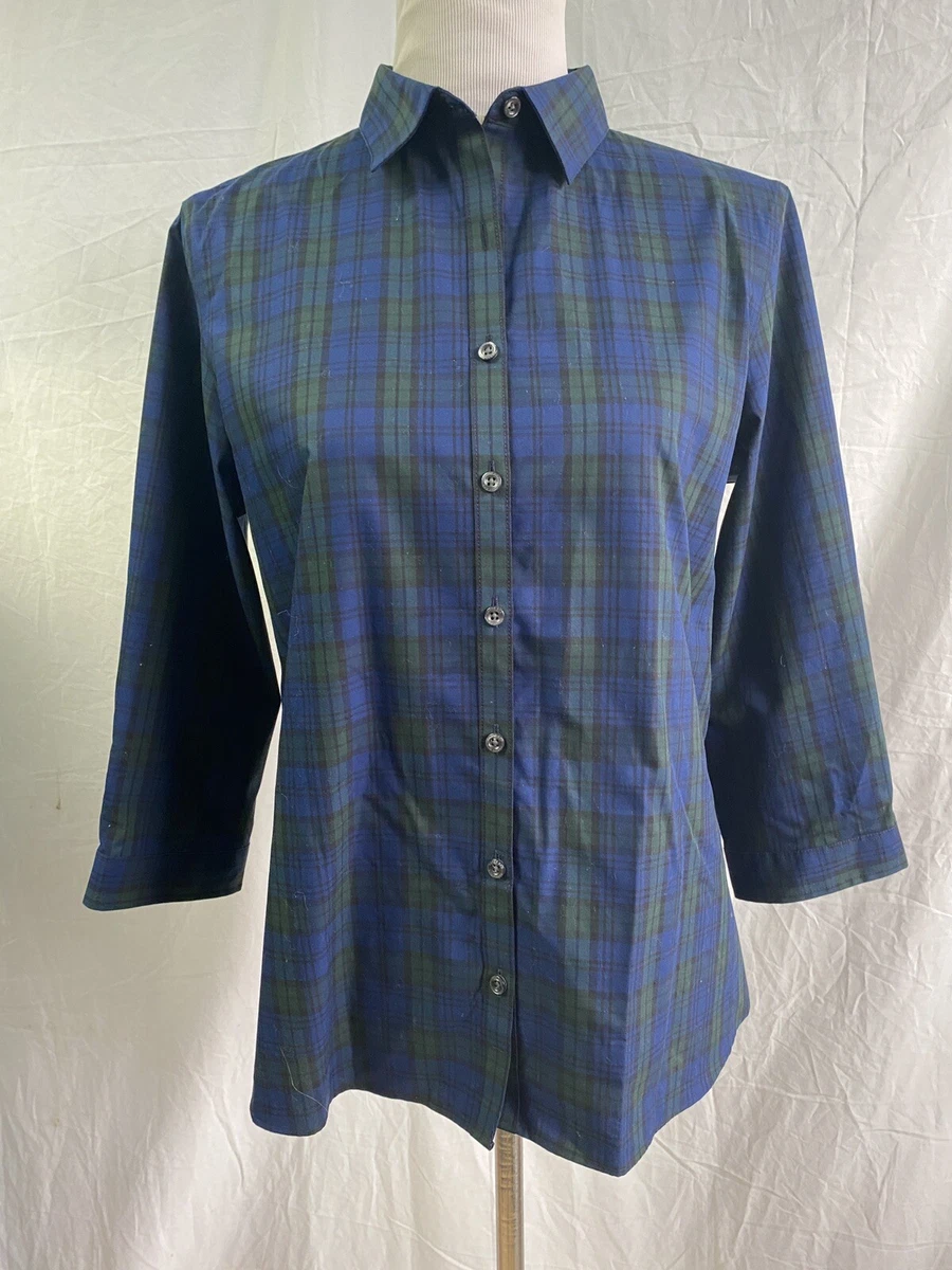 women's blackwatch plaid shirt
