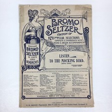 Bromo Seltzer Headaches Emerson Drug Advertisement MOCKING BIRD Sheet Music