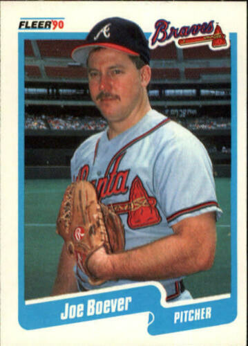 Fleer '90 Joe Boever (Braves) Near Mint Baseball Card - Imagen 1 de 3