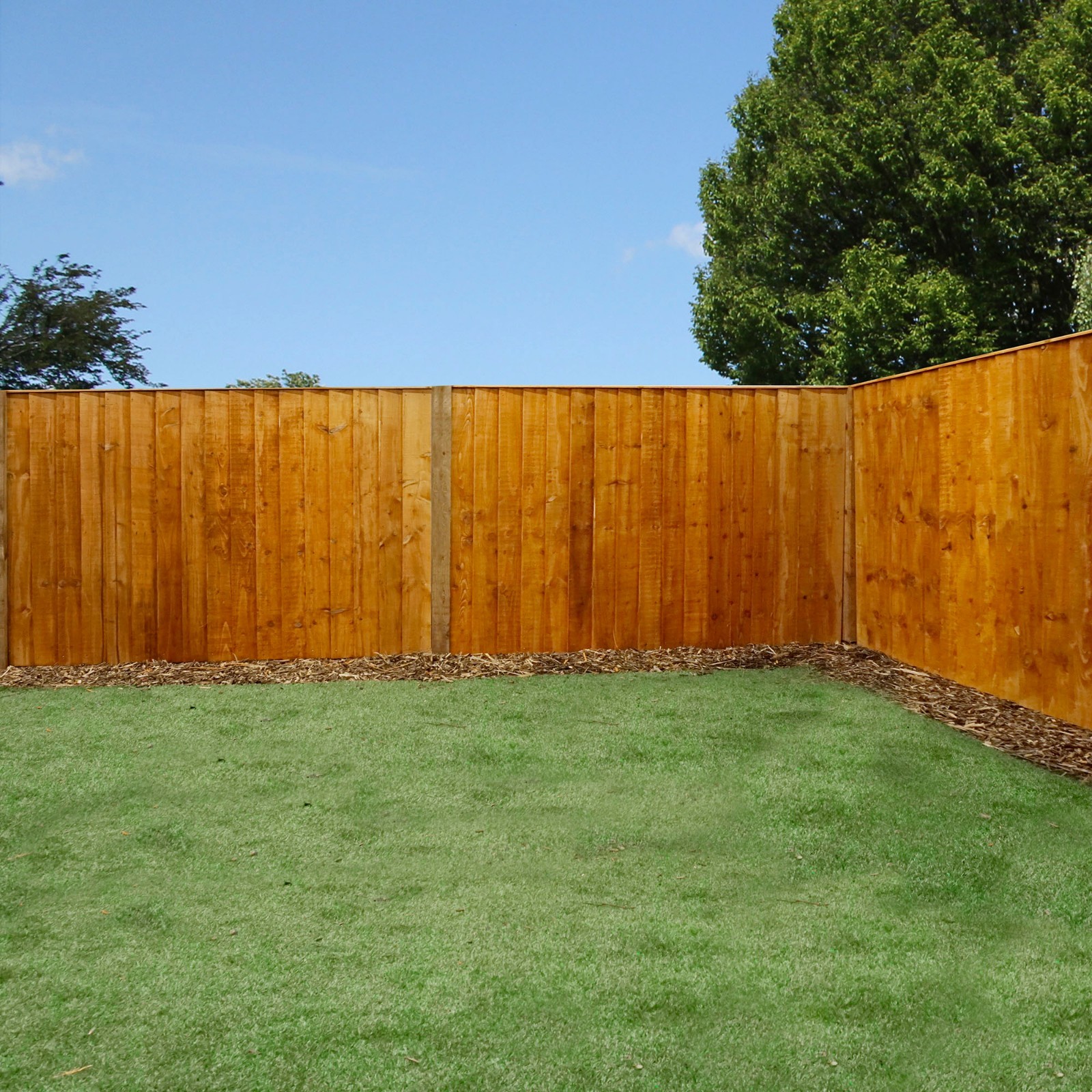 FEATHER EDGE FENCING CLOSE BOARD FENCE PANEL WOODEN TANALISED 6ft 5ft