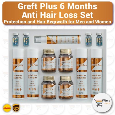 Greft Plus 6 Monate Anti-Haarausfall, nach Haartransplantation komplettes Haa...