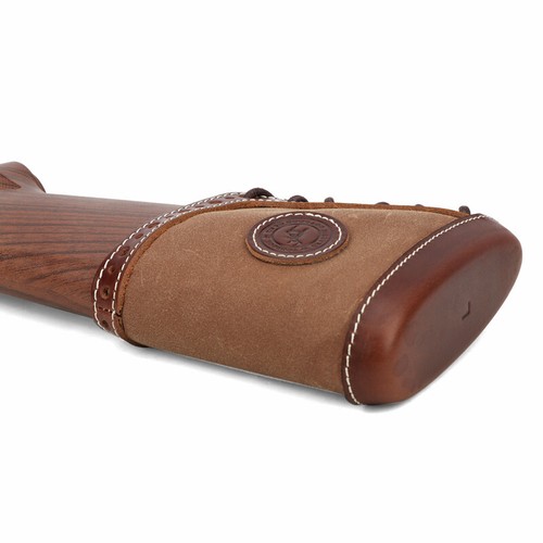 TOURBON Canvas Leather Recoil Pad Rifle Shotgun Buttstock Sheath Slip on Cover - Picture 13 of 24