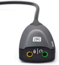 USB External Audio Converter Sound Card Adapter for 3.5mm Headphone  Microphone