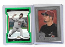 Roy Oswalt 2009 Topps Finest Green Refractor 63/99 & 2003 Diamond Kings 004/400