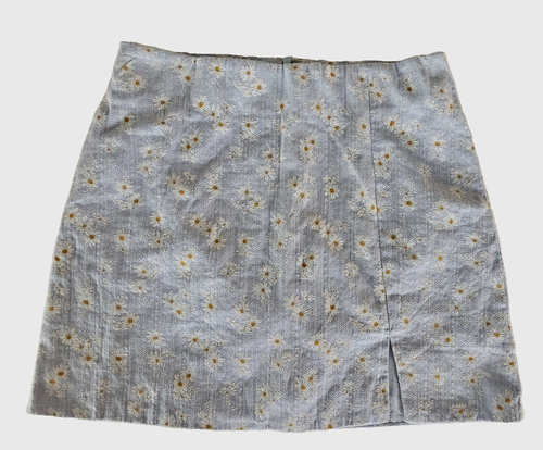 Women's Mini Skirt Altar'd State Blue Floral pattern zipper closure Size S - Picture 2 of 10