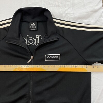 Adidas Track Full Zip Jacket Large Stitch Back Logo Size Medium