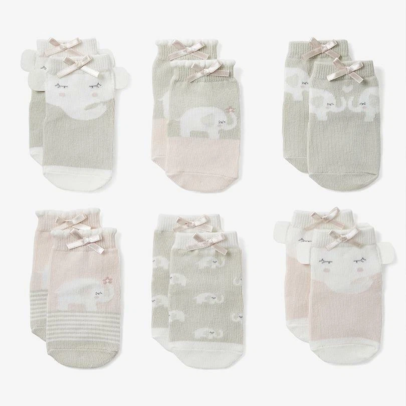 Elegant Baby Elephant Princess Non Slip Sock Set, 6pk - Size 0-12M
Opens in a new window or tab