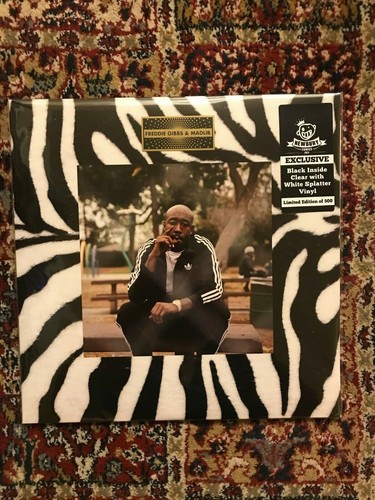 Freddie Gibbs & Madlib ~ Pinata Newbury Comics Black/Clear/White Splatter /500 - Picture 4 of 5
