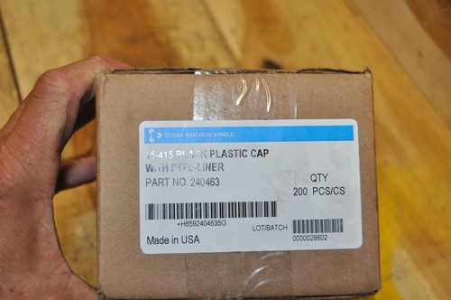 TAPA FENÓLICA DURAN WHEATON KIMBLE 240643 15-415 ESTUCHE DE REVESTIMIENTO DE PTFE DE 200 - Imagen 2 de 2