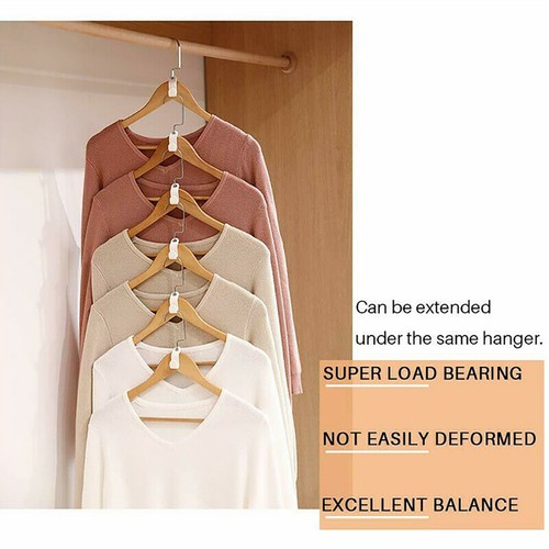 50PCS Space Saving Connector Hooks Clothes Hanger Cascading Organizer Rack - Picture 4 of 14