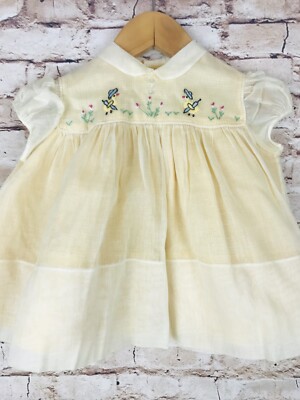 yellow gingham baby dress