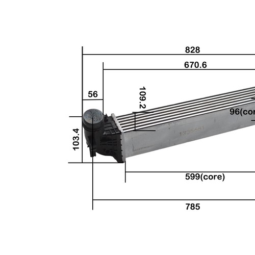 Intercooler enfriador de aire de carga para Chevrolet Cruze 39116550 2016 2017 2018 2019 - Imagen 7 de 9