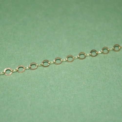 WHOLESALE LOTS By the foot BULK Real 14kt Gold Filled 4mm FLAT ROUND CABLE Chain - Picture 5 of 14