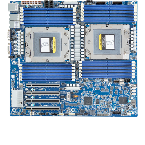 Gigabyte MZ73-LM2 SP5 DDR5 Server Motherboard Support AMD EPYC Gen5 9005 Series - 第 1/4 張圖片
