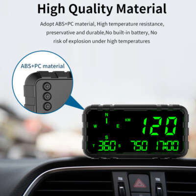 5.5''Car Head-Up Display Compass GPS Speedometer Overspeed Driving Alarm MPH KM/h