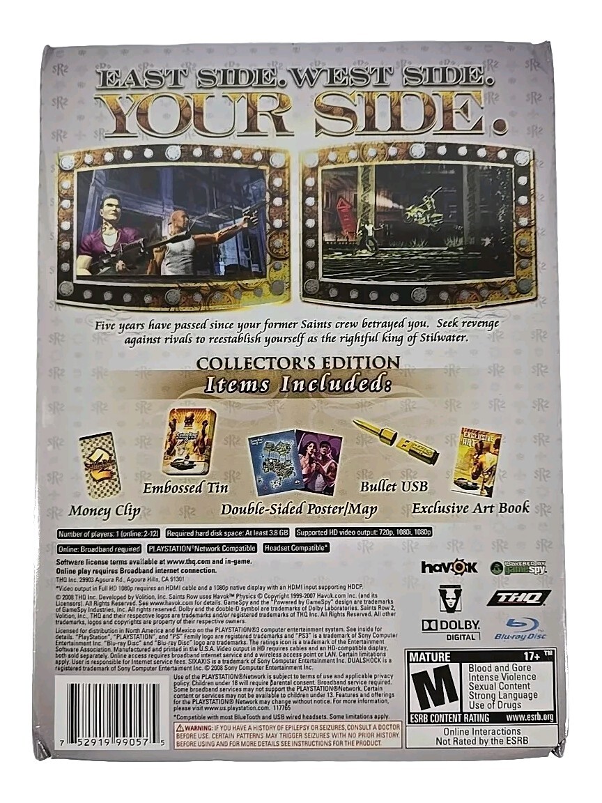 SAINTS ROW 2 PS3 ITA OTTIMO 18+ THQ PEGI VOLITION INC ITA