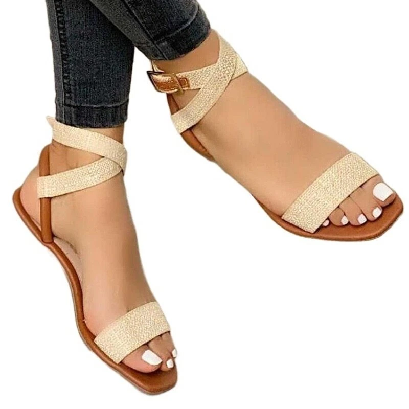 Sandalias cruzadas tiras sales