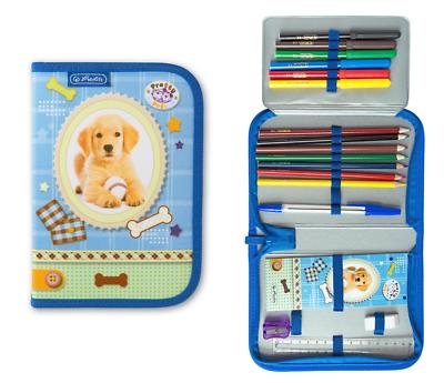 Herlitz Federtasche ''Pretty Pets''  / Federmappe / Schüleretui / 19teilig / Hund