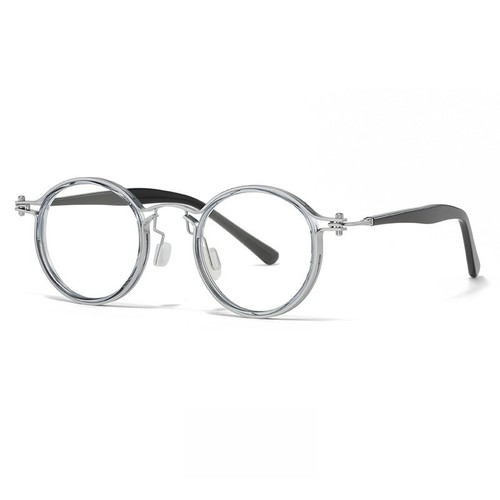 Monturas de gafas de moda retro hechas a mano de acetato metal cuadrado ovalado anteojos - Imagen 30 de 30