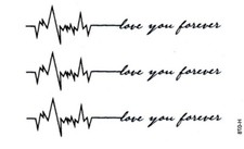 Flash Once Temporary Adhesive Tattoo Love You Forever Gift Beach Vacation
