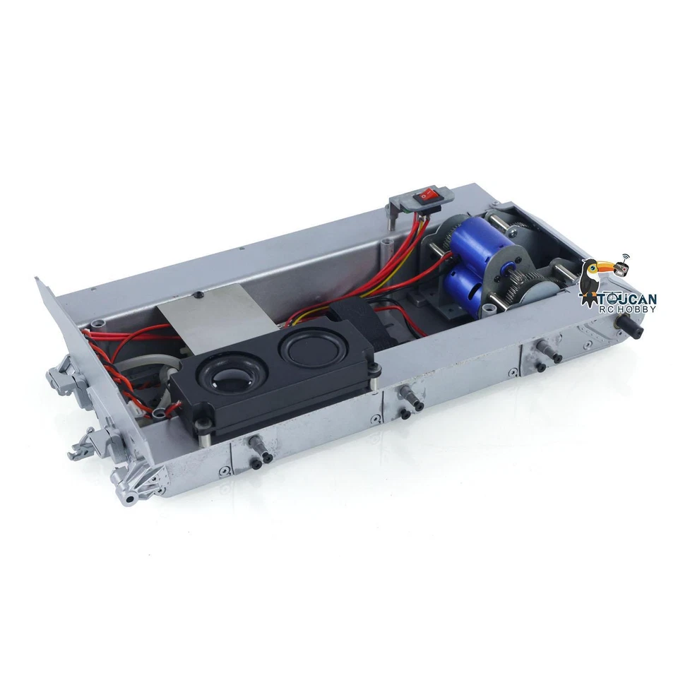 Metal Chassis W/Smoke Unit Motor Gearbox for Henglong 1/16 Sherman RC Tank 3898 - Image 2 of 4