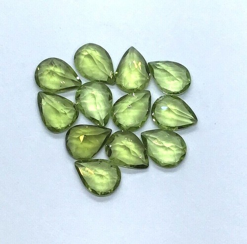 Piedra preciosa suelta AAA facetada corte pera peridoto natural para hacer todo tipo de joyas - Imagen 9 de 24