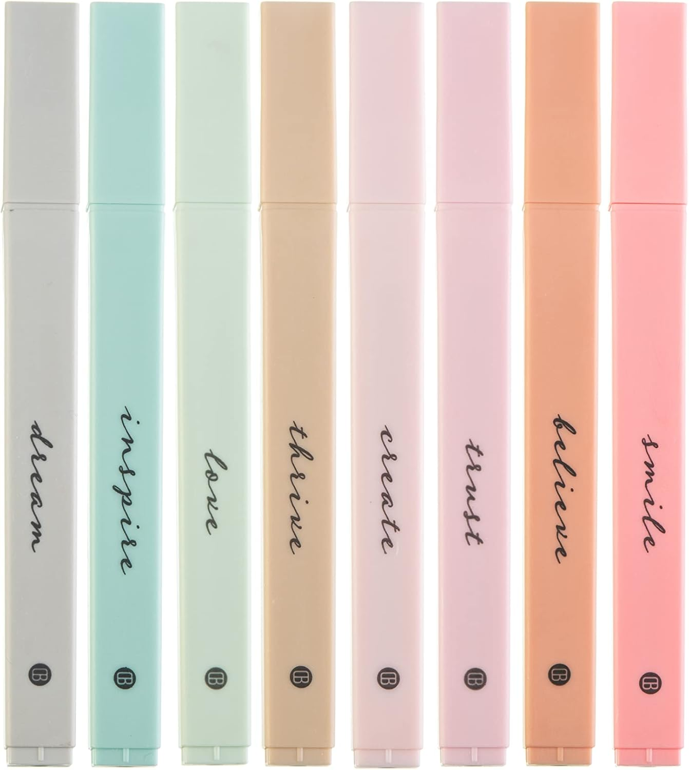 Bible Highlighters with Soft Chisel Tip, 8 Pack Assorted Colors Pens No Bleed, Q-image