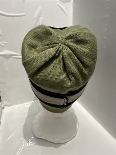 OBERMEYER SKI HAT CAP BEANIE KNIT Green Black Stripe Juniors One Size. - Picture 3 of 6