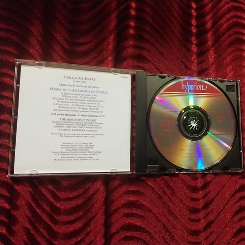 Guillaume Dufay - Music For St. Anthony Of Padua CD - Binchois Consort - Kirkman - Picture 2 of 3