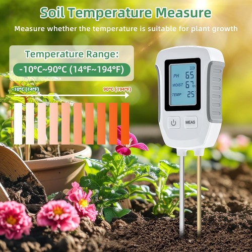 3in1 Soil PH Tester Meter Water Moisture Tester Kit For Garden Plant Testing AU - Picture 4 of 17