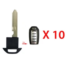 New Emergency Uncut Blank Key Blade W/O Chip Replacement for Infiniti (10 Pack)