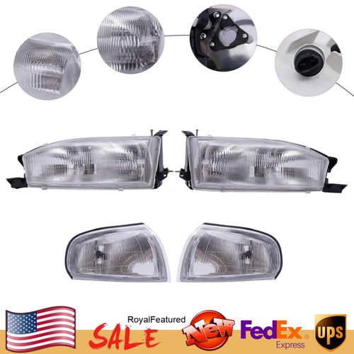 Pair For 1992-1994 Toyota Camry Headlights & Corner Lights Set Left & Right Side