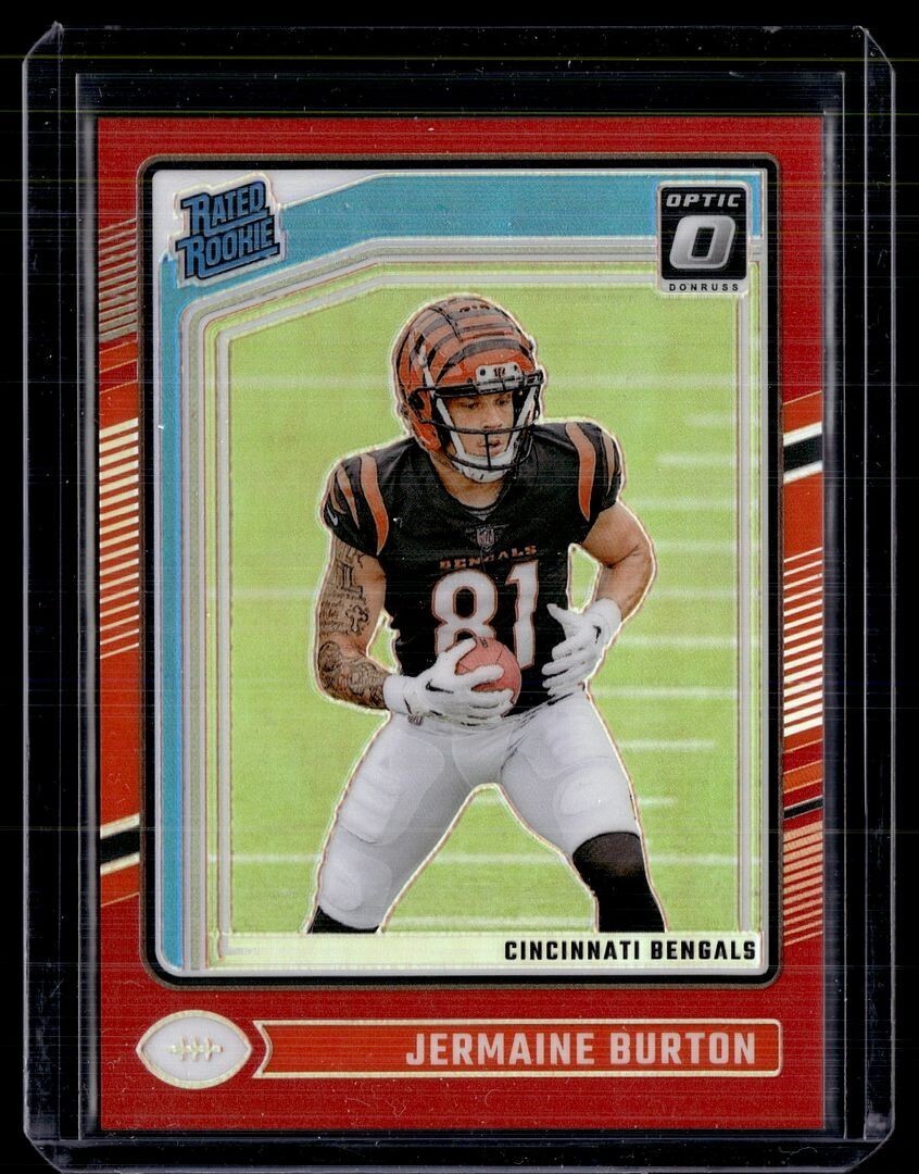 2024 OPTIC RED /125 RATED ROOKIE 251 Jermaine Burton Cincinnati Bengals