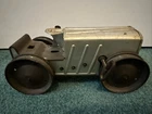 Antique Louis Marx Aluminum Wind Up Toy Car - Silver - AS IS